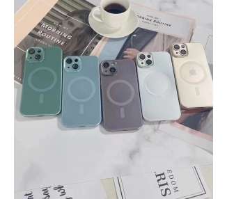 Funda Silicona Metalizada Mate Magsafe para iPhone 12 Pro 5-Colores