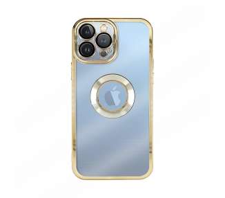 Funda iPhone 14 Pro Silicona Tranparente Cromado Cubre Camara 3D 6-Colores