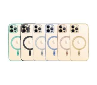 Funda Silicona Magsafe Silicona Cromada para iPhone 12 Pro 6-Colores