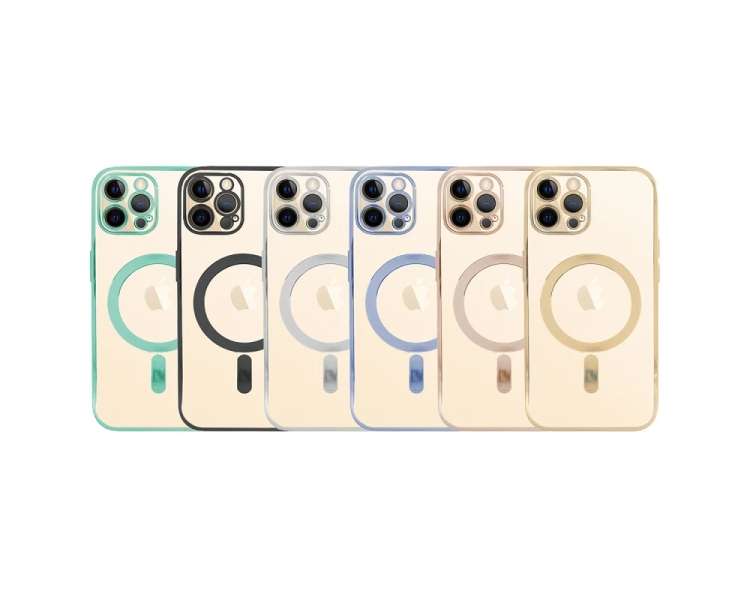 Funda Silicona Magsafe Silicona Cromada para iPhone 12 Pro 6-Colores