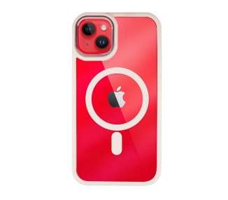 Funda Premium Transpartente Borde Color Magsafe para iPhone 14 Plus 6-Colores