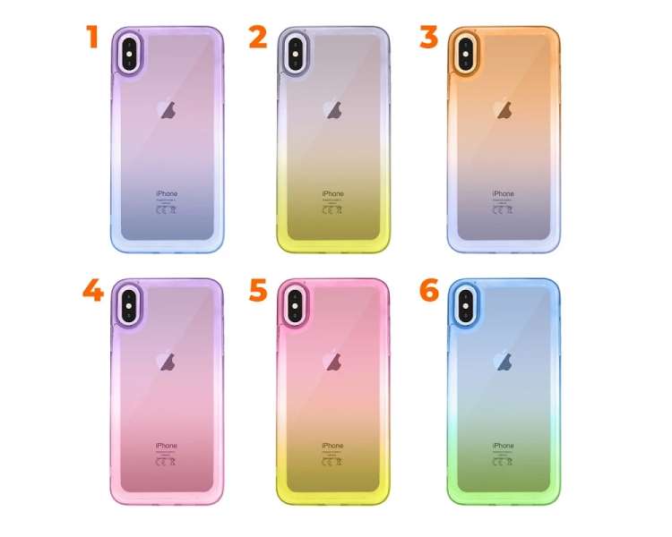 Funda Space Case Degradada con Cubre Camara de Colores para iPhone XS Max