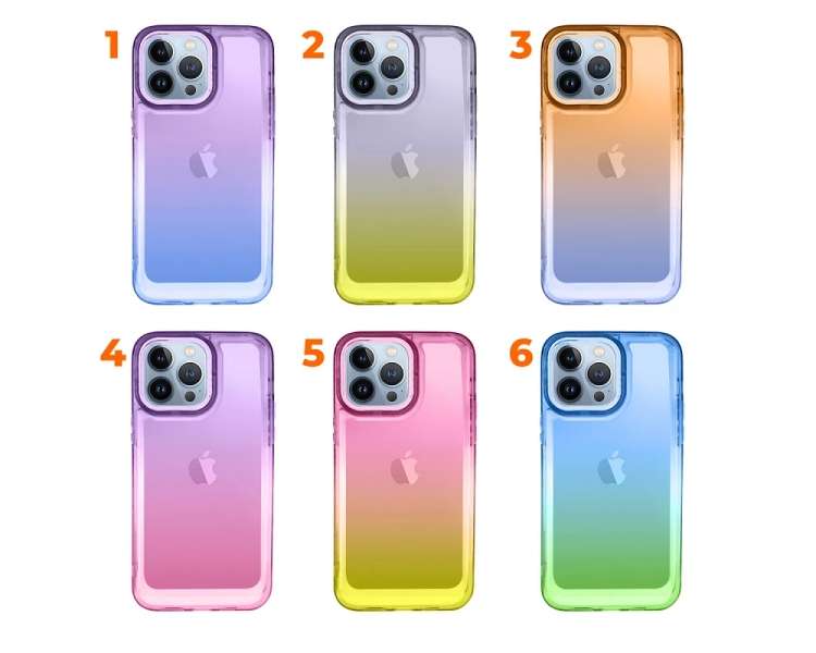 Funda Space Case Degradada con Cubre Camara de Colores para iPhone 13 Pro