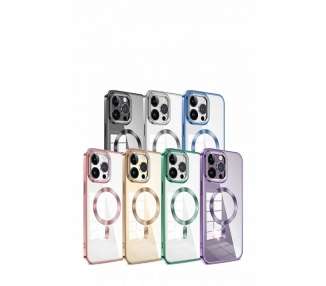 Funda Premium Silicona Aluminio Magsafe para iPhone 14 Plus 7-Colores