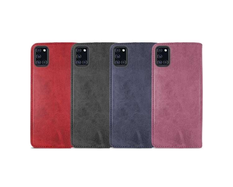 Funda Tapa con Tarjetero Samsung Galaxy A31 Polipiel - 4 Colores