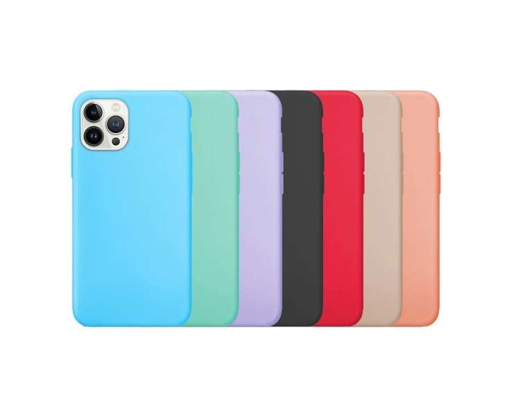 Funda Silicona Suave iPhone 13 Pro Max 6.7" disponible en varios Colores