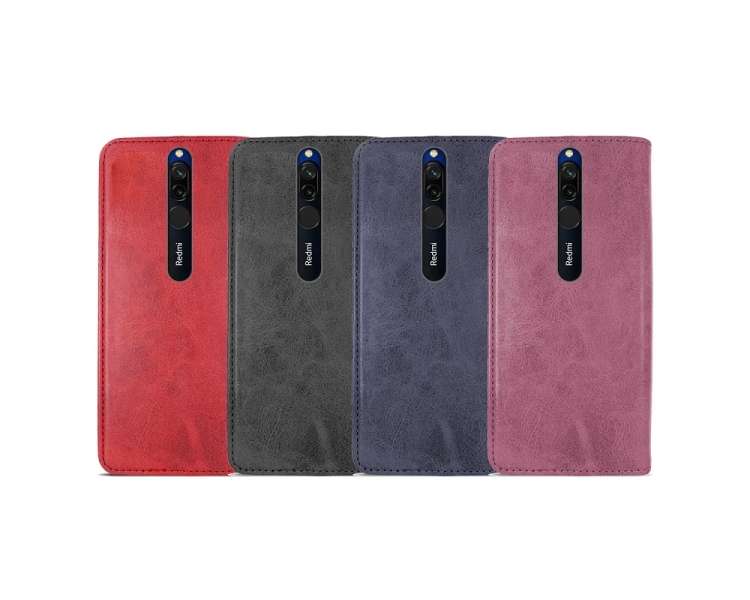 Funda Tapa con Tarjetero Xiaomi Redmi 8 Polipiel - 4 Colores