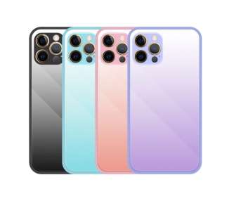 Funda Silicona Tempered Glass iPhone 12 Pro - 6 Colores