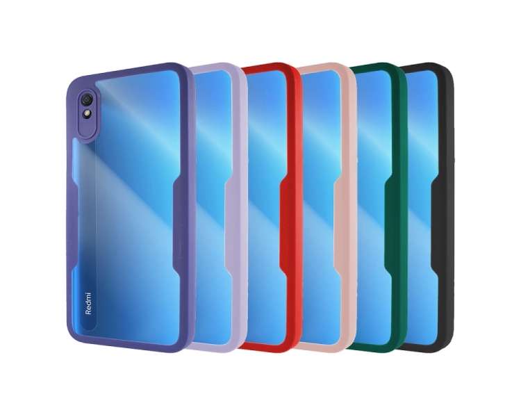 Funda Doble Silicona Anti-Golpe Xiaomi Redmi 9A Silicona Delantera y Trasera - 4 Colores