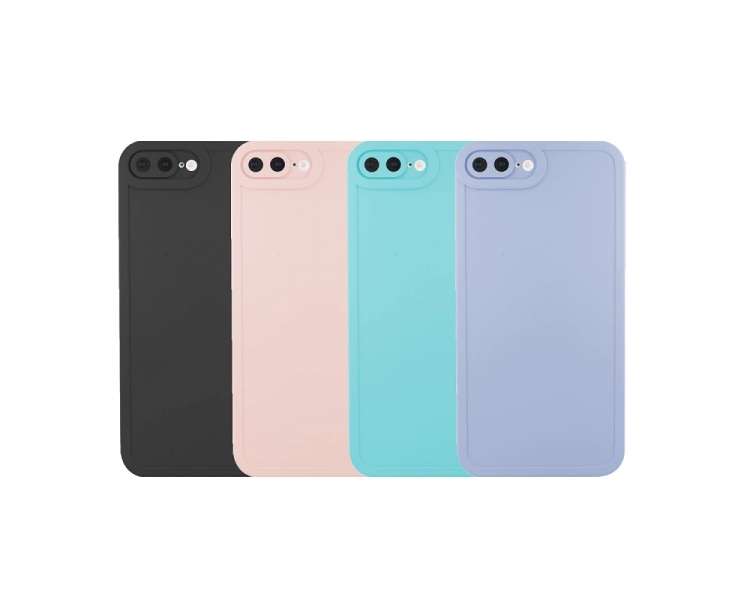 Funda Silicona iPhone 7/8 Plus con Cámara 4D - 4 Colores