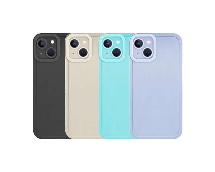Funda Silicona iPhone 13 6.1 con Cámara 4D - 4 Colores