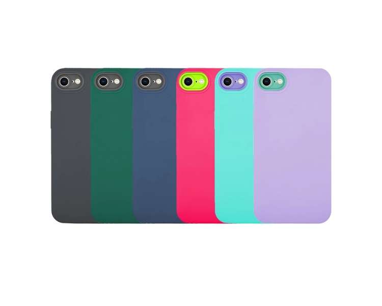 Funda Silicona iPhone 7/8/SE con Cámara 5D - 4 Colores