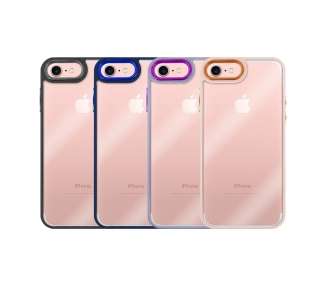 Funda Premium Antigolpe Transparente para iPhone 6/7/8 Borde Camara Aluminio 6 Color