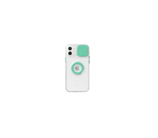 Funda Redmi 9A Transparente con Anilla y Cubre Cámara 5 Colores