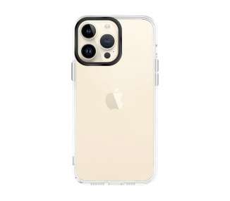 Funda Transparente Acrílico Duro iPhone 12 Pro Max Space Case Borde Cámara Aluminio - 5 Colores