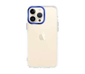 Funda Transparente Acrílico Duro iPhone 13 Pro Max Space Case Borde Cámara Aluminio - 5 Colores