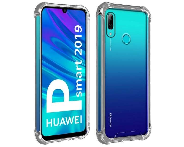 Funda transparente esquinas reforzadas de silicona Huawei P Smart 2019