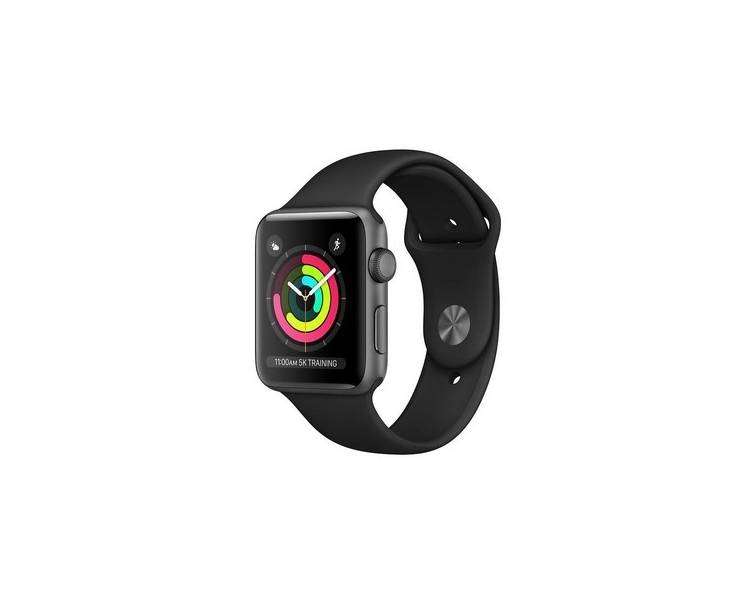 Apple Watch (Series 3) 38 mm - Aluminium Noir - Bracelet Sport Noir