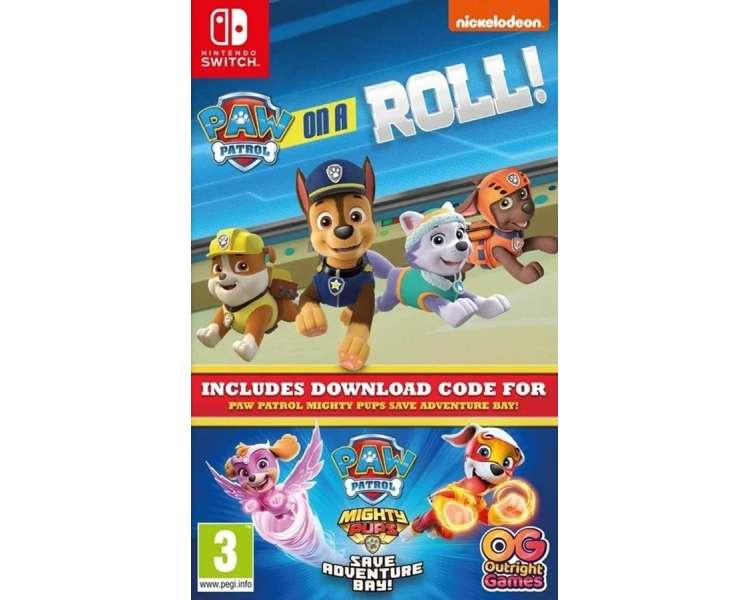Paw Patrol: On a Roll! & Paw Patrol Mighty Pups: Save Adventure Bay 2 GAMES IN 1 Juego para Consola Nintendo Switch