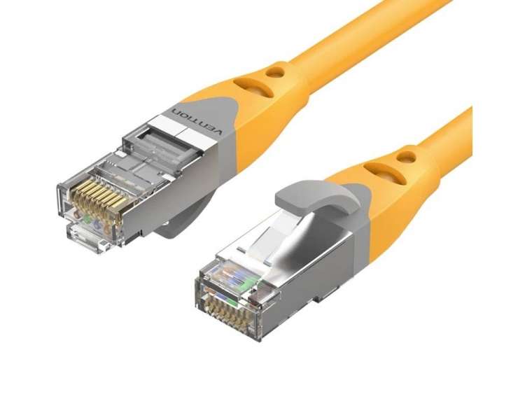 Cable de red rj45 sftp vention ibhyf cat.6a/ 1m/ naranja