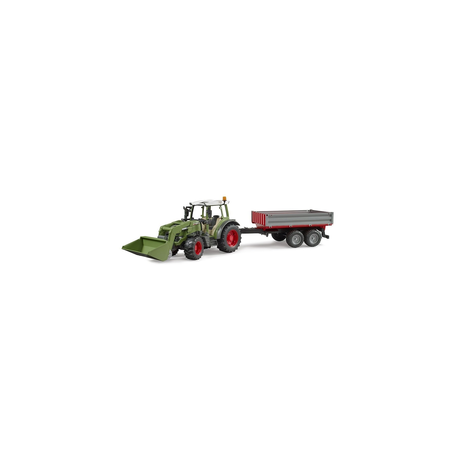 Bruder - Fendt Vario 211 with frontloader and tipping trailer (02182)