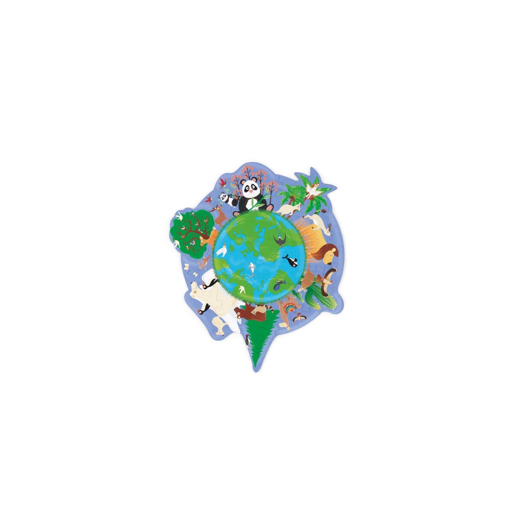 Scratch Europe - Contour puzzle - the world - (466181196)