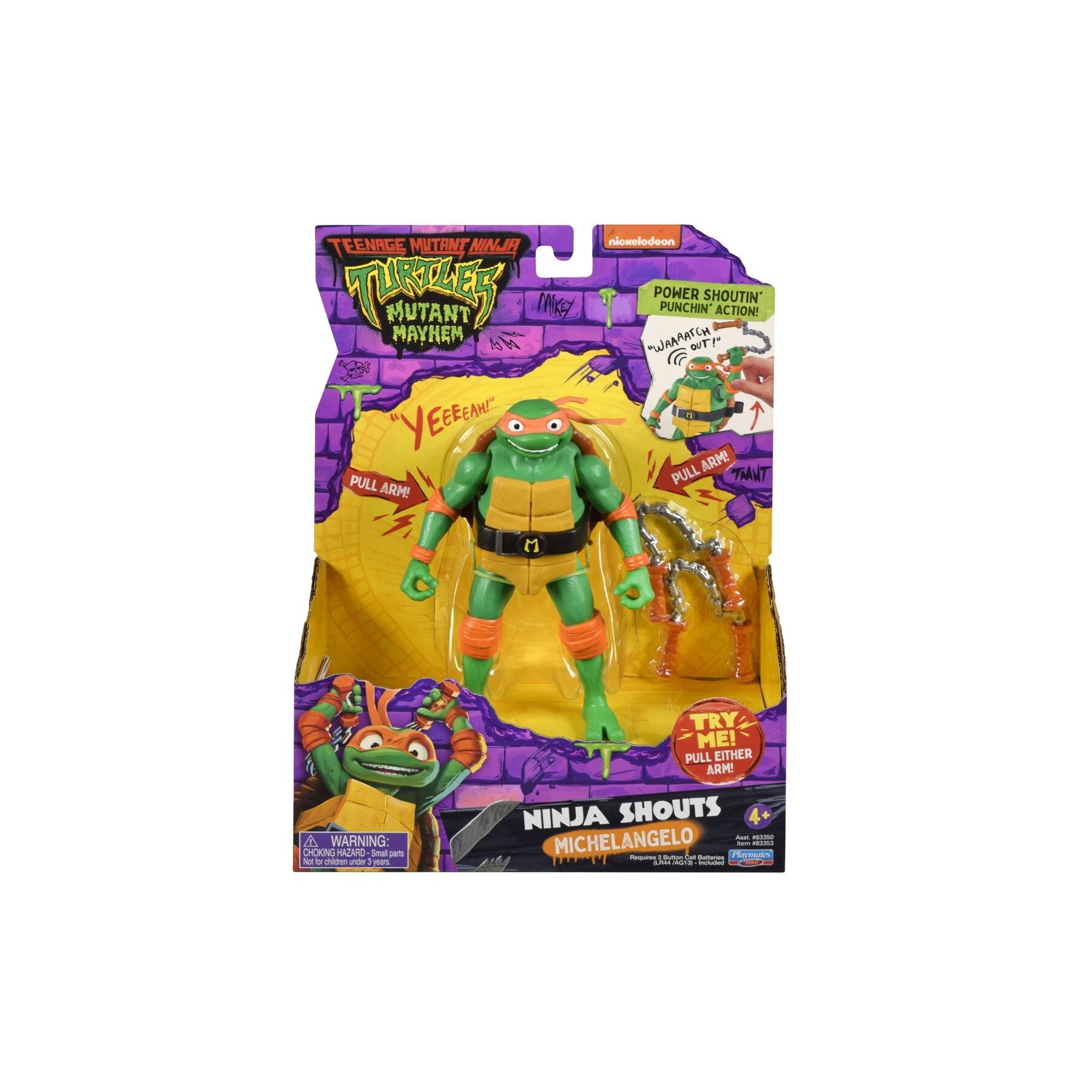Turtles Mutant Mayhem - Power Sounds 14cm - Michelangelo