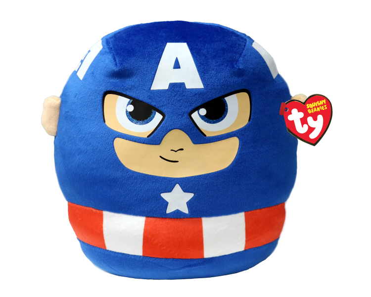 TY Plush - Squishy Beanies - Captain America (25 cm) (TY39257)