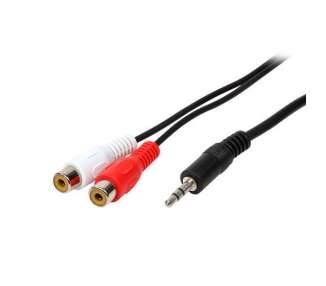 CABLE AUDIO 1xJACK 3.5M A 2xRCA H LOGILINK 0.2M