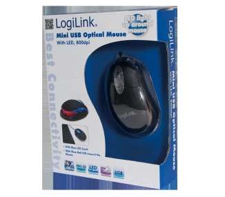 RATON OPTICO LOGILINK MINI ID0010 NEGRO  USB/BLUE LED SCROL