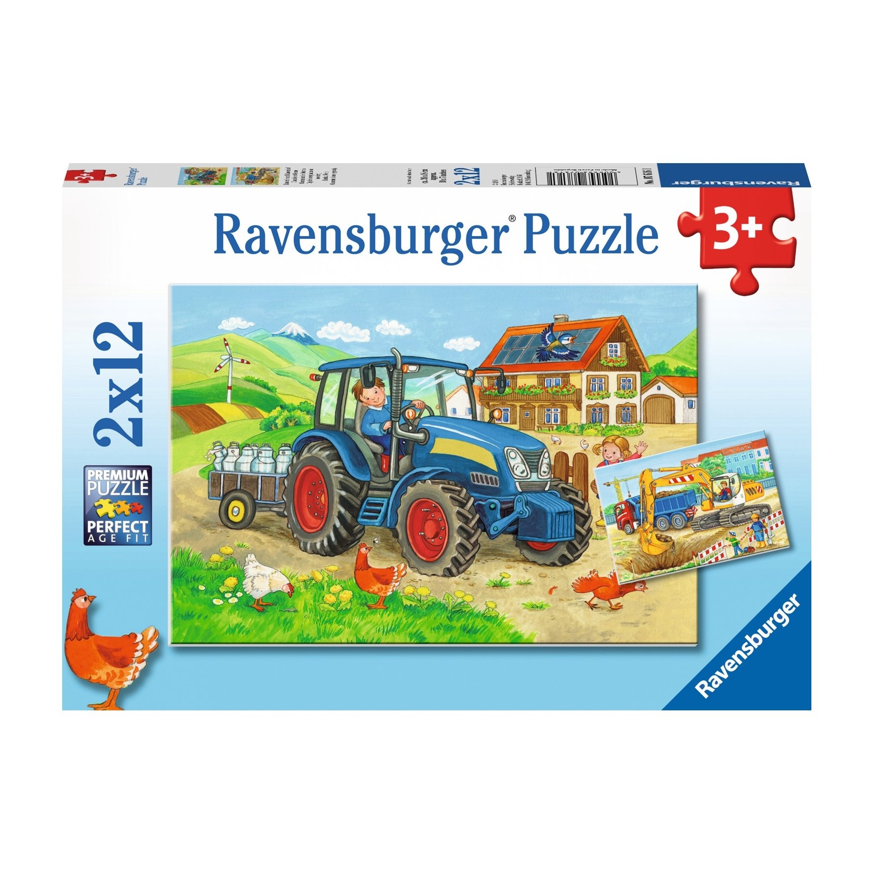 Ravensburger - Hard At Work 2x12p - 07616
