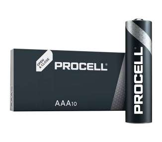 Pack De 10 Pilas Bateria AAA L03 Duracell Procell Id2400Ipx10, 1.5V, Alcalinas