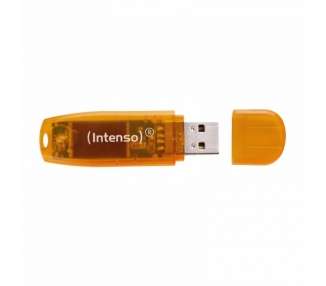 Memoria USB Intenso 3502490 Lápiz USB 2.0 Rainbow 64GB Naranja