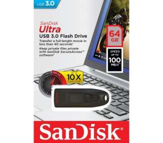 Memoria USB SanDisk SDCZ48-064G-U46 Lápiz USB 3.0 Ultra 64GB