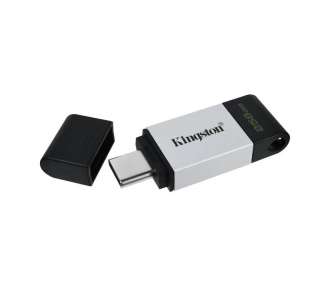 Memoria USB Kingston DataTraveler DT80 256GB USB C 3.2  Plata