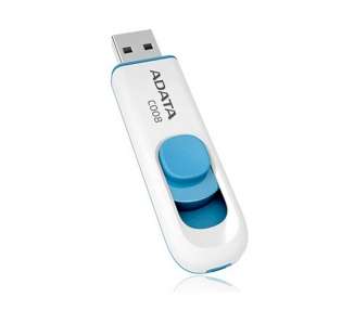 Memoria USB ADATA Lapiz Usb C008 64GB USB 2.0 Blanco/Azul