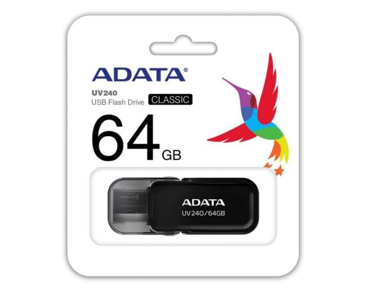 Memoria USB ADATA Lapiz Usb UV240 64GB USB 2.0 Negro