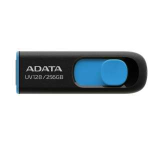 Memoria USB ADATA Lapiz Usb UV128 256GB USB 3.2 Negro/Azul