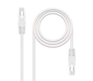 CABLE RED LATIGUILLO RJ45 CAT.6 UTP AWG24, 0.30M BLANCO NANOCABLE