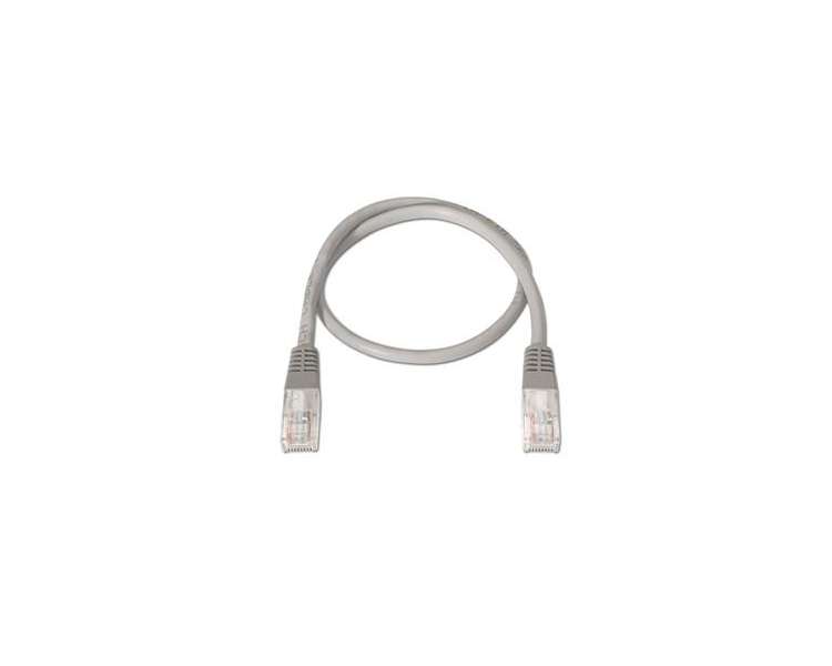 CABLE RED LATIGUILLO RJ45 CAT.6 UTP AWG24,0.25M GRIS NANOCABLE