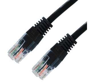 CABLE RED LATIGUILLO RJ45 CAT.6 UTP AWG24,0.5M NEGRO NANOCABLE