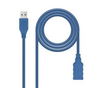 CABLE USB 3.0 A/M-A/H 2M AZUL NANOCABLE