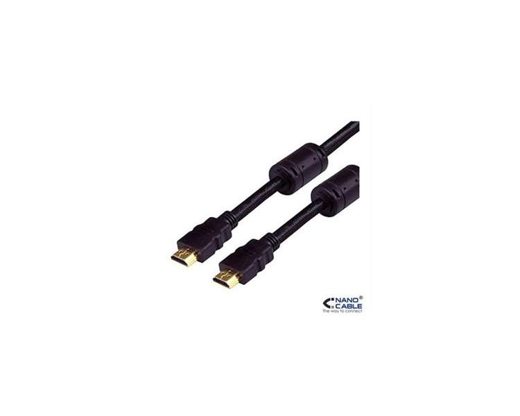 CABLE HDMI V1.4 ALTA VELOCIDAD/HEC FERRITA A/M-A/M 1.8M NANOCABLE