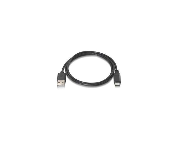 CABLE USB 2.0 3A, TIPO C USB-C/M-A/M 2M NEGRO NANOCABLE