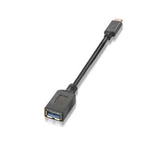 CABLE USB 3.1 GEN1 5GBPS 3A, TIPO C USB-C/M-A/H 0.15M NEGRO NANOCABLE (OTG)