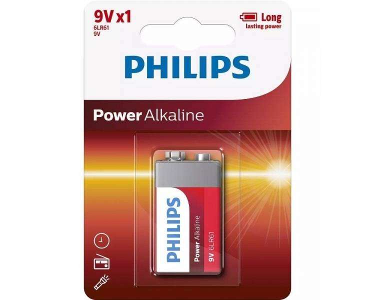 Pila Alcalina Philips 6LR61P1B,10, 9V
