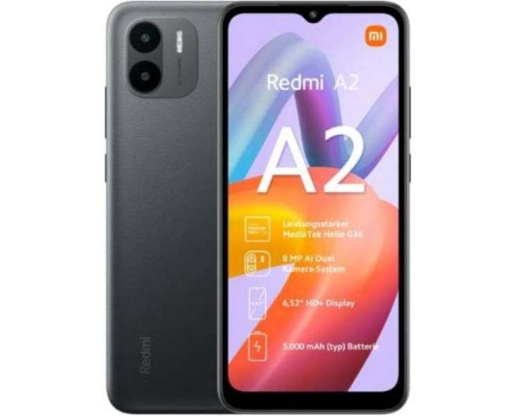 Smartphone xiaomi redmi a2 3gb/ 64gb/ 6.52'/ negro