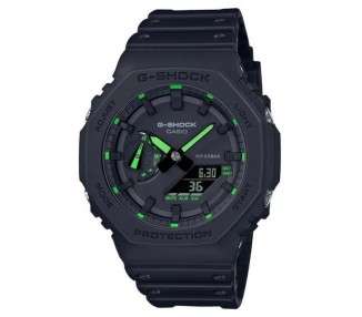 Reloj analógico y digital casio g-shock trend ga-2100-1a3er/ 49mm/ negro y verde