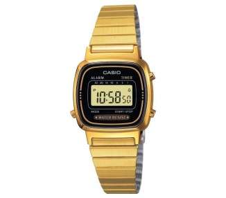 Reloj digital casio vintage mini la670wega-1ef/ 30mm/ dorado
