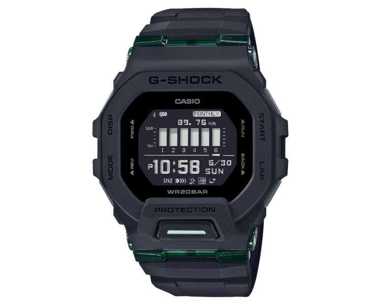 Reloj digital casio g-shock g-squad gbd-200uu-1er/ 48mm/ negro